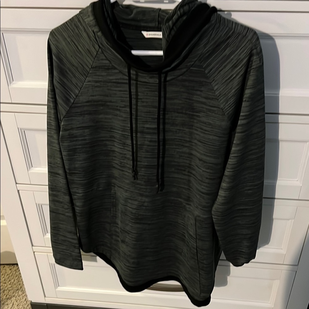 Gray Striped Hoodie